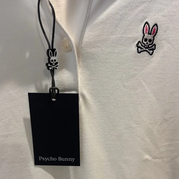 Psycho Bunny Classic White Polo Shirt - Picture 4 of 6